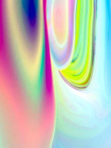 流体力学抽象曲线背景图解 活泼的液体大理石色彩艳丽的抽象 3D图解 3D渲染 — 图库照片