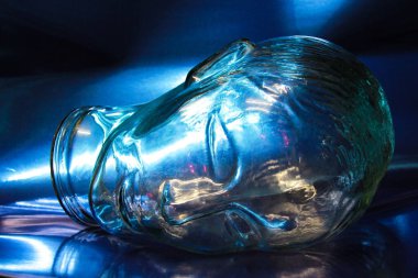 Cam Kafa Kapağı Metalik Mavi Arkaplan 2