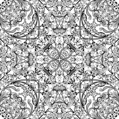 Vektör etnik doğa süs arka planı