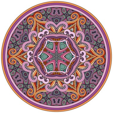 Vektör etnik soyut çiçek çizimi