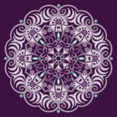 Vektör etnik soyut çiçek çizimi