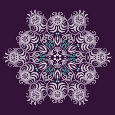 Vektör etnik soyut çiçek çizimi