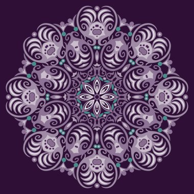 Vektör etnik soyut çiçek çizimi