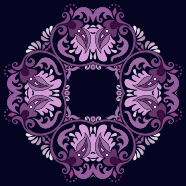 Vektör etnik soyut çiçek çizimi