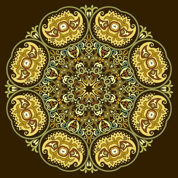 Illustration vectorielle de fleurs abstraites ethniques — Image vectorielle
