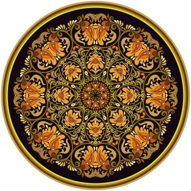 Vektör etnik soyut çiçek çizimi