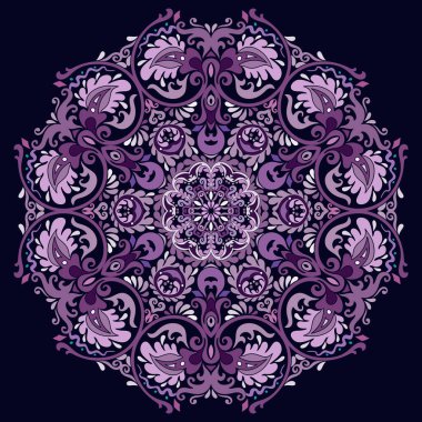 Vektör etnik soyut çiçek çizimi