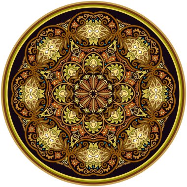 Vektör etnik soyut çiçek çizimi