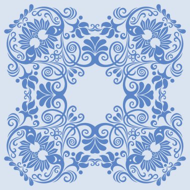 Vektör etnik soyut çiçek çizimi