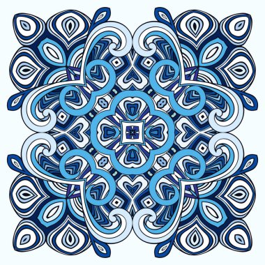 Vektör süslemeli kar tanesi çizimi