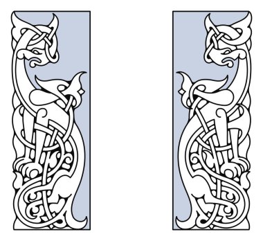 Etnik vintage sınır. Vektör illüstrasyonu