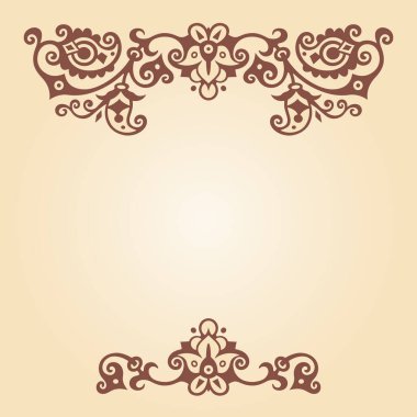 Vektör süslemeli doğa vintage tasarım elementleri