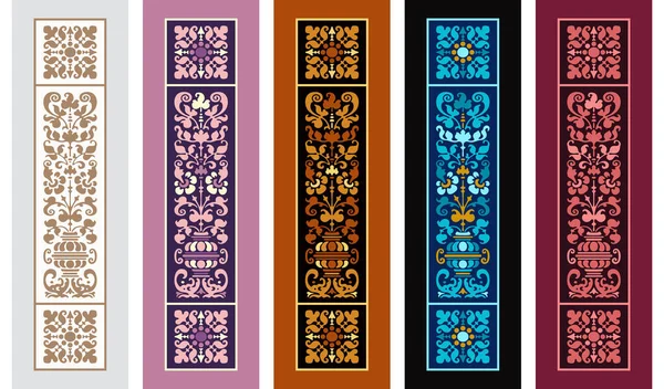 Conjunto de marcadores étnicos decorativos abstractos — Vector de stock
