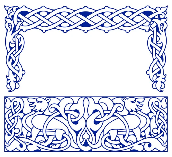 Marco vintage ornamental étnico . — Vector de stock