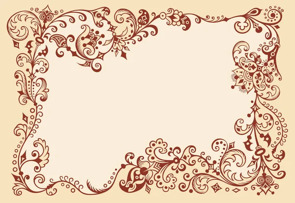 Vektor abstrakt ornamental natur vintage border — Stockvektor