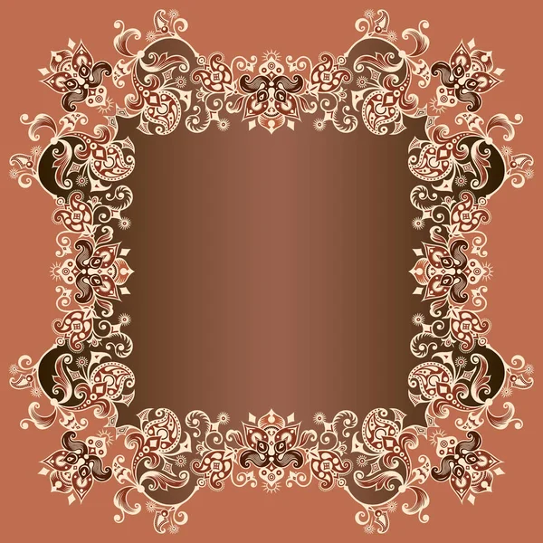 Naturaleza ornamental vectorial frontera vintage — Vector de stock