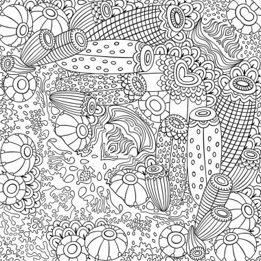 Vektör fantezi el kusursuz desen çizildi