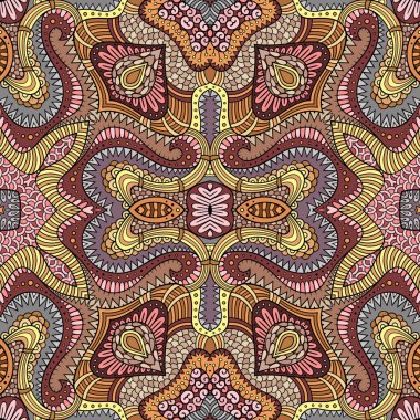 Vektör soyut etnik el kusursuz desen çizdi