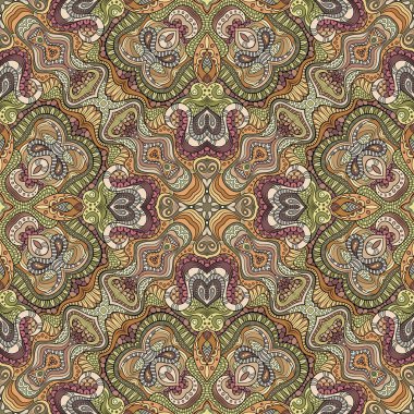 Vektör etnik el kusursuz desen çizdi