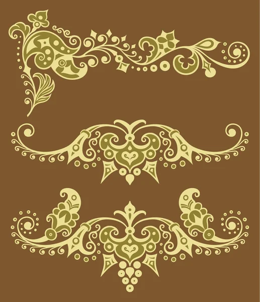 Elementos de diseño vintage ornamental vectorial — Vector de stock