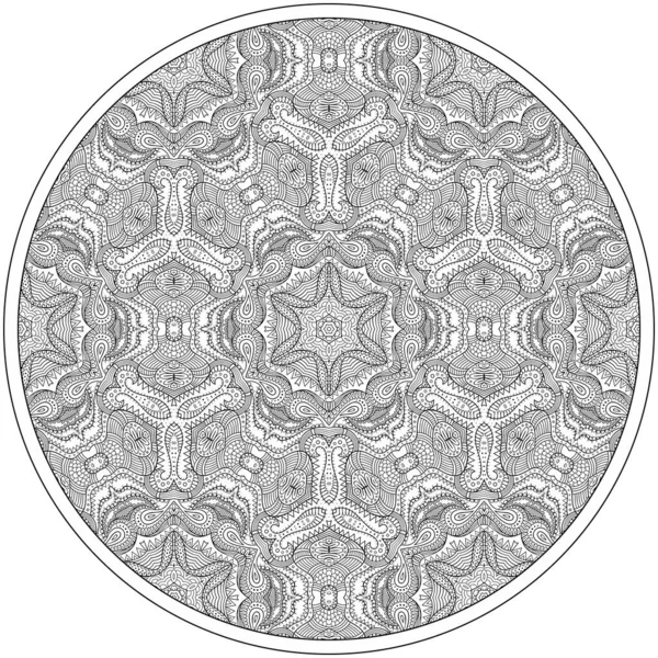 Vector floral étnico contorno dibujado a mano mandala — Archivo Imágenes Vectoriales