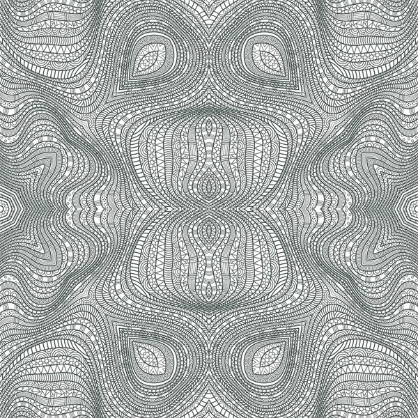 Abstrakt etnisk linje konst vektor sömlös mönster — Stock vektor