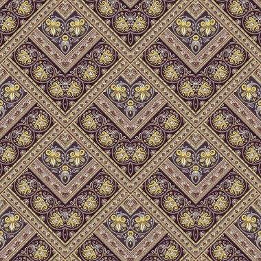 Vektör doğa yaması deseni. Mozaik arkaplan