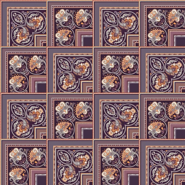 Patrón de parche de naturaleza vectorial. Fondo de mosaico — Vector de stock