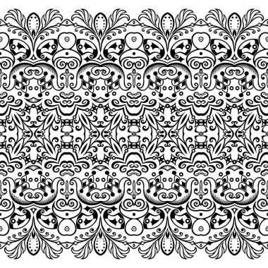 Vektör etnik doğa süs arka planı