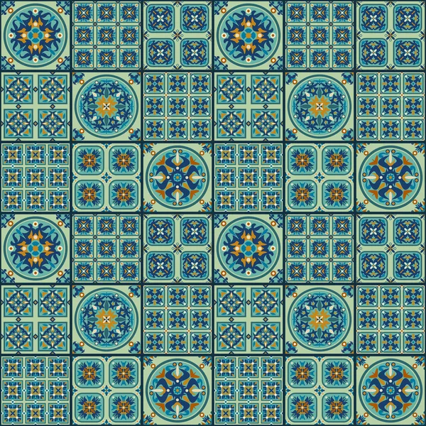Patrón de parche abstracto vectorial. Fondo de mosaico — Archivo Imágenes Vectoriales