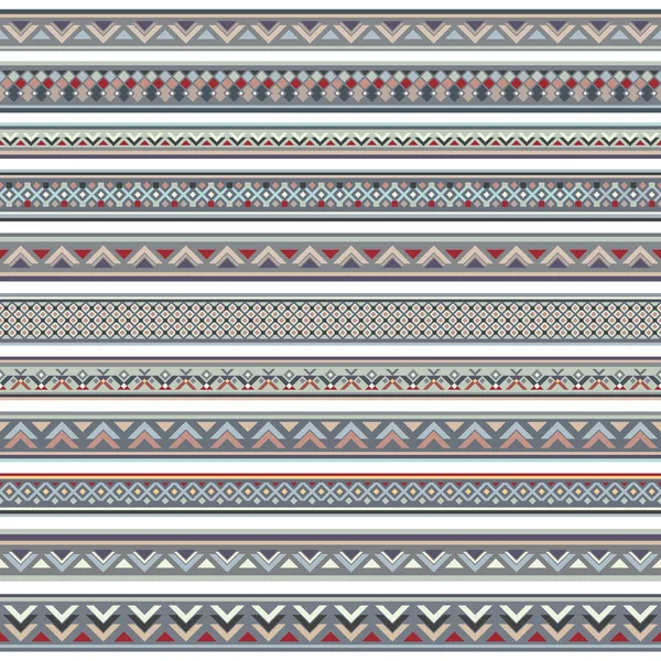 Abstract ethnic stripes. Ornamental borders set — Stock Vector
