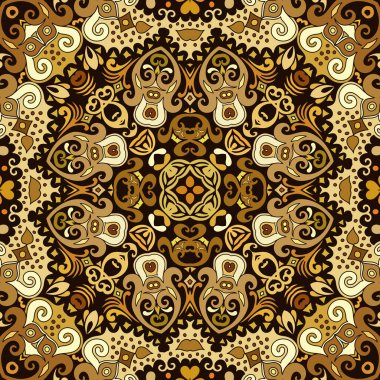 Vektör etnik doğa süs arka planı