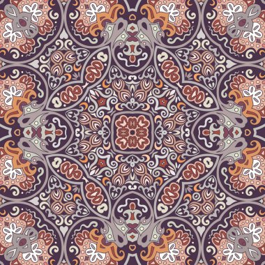 Vektör etnik doğa süs arka planı