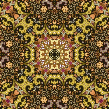 Vektör etnik doğa süs arka planı