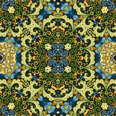 Vektör etnik doğa süs arka planı