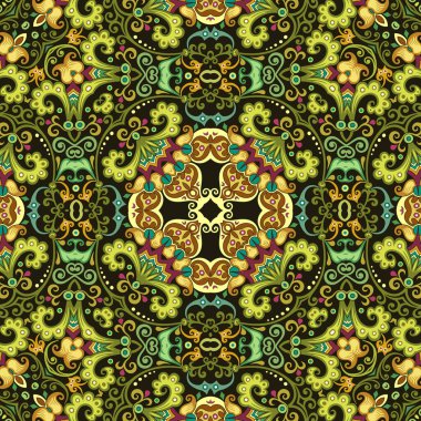 Vektör etnik doğa süs arka planı