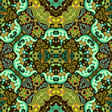 Vektör etnik doğa süs arka planı