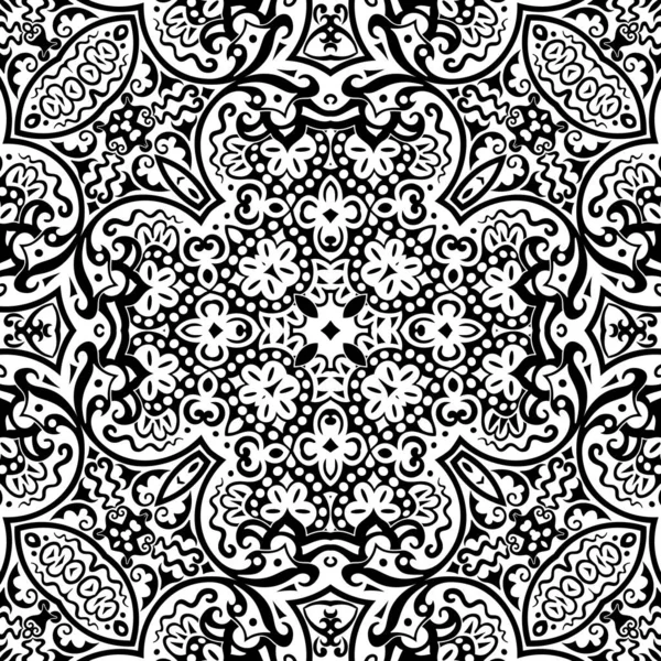 Vector ethnic hand drawn ornamental background. — Stock Vector