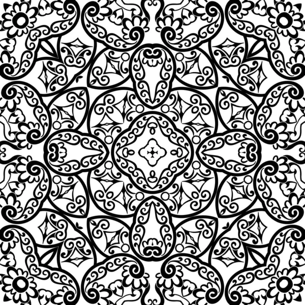 Vetor mão étnica desenhada fundo ornamental. — Vetor de Stock