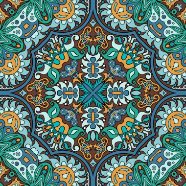 Vektör etnik doğa süs arka planı