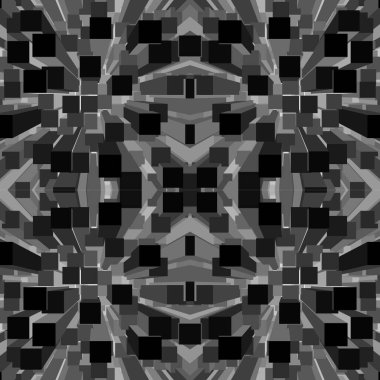 Vektör soyut perspektif küpleri pürüzsüz desen