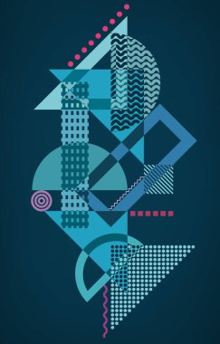 Soyut geometrik modern asimetrik tasarım.