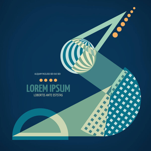 Abstract geometric modern asymmetric design.