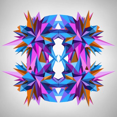 Soyut geometrik asimetrik biçim tasarımı