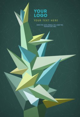 Soyut geometrik modern asimetrik biçim tasarımı