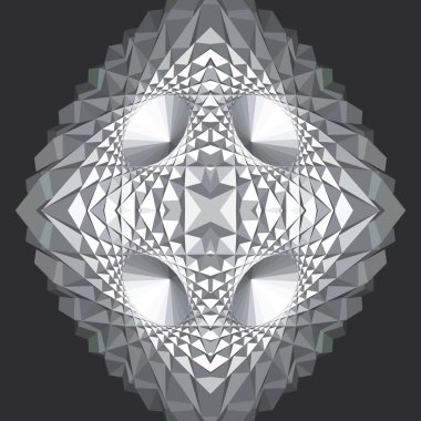 Soyut geometrik optik yanılsama figürü