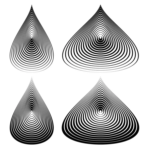 Ensemble d'éléments de gouttes vectorielles des lignes — Image vectorielle