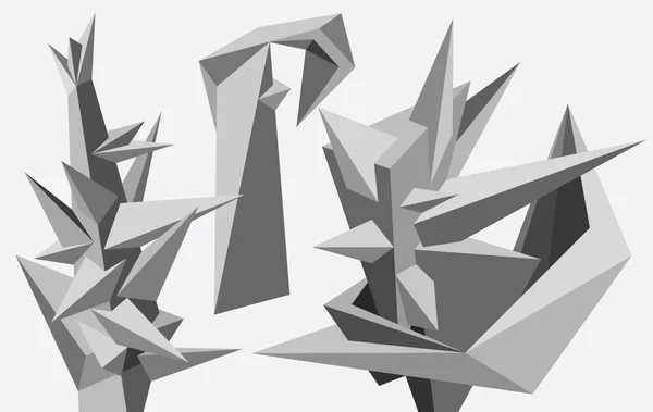 抽象幾何学形デザイン集合 — ストックベクタ