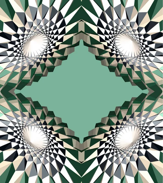 Abstrakt geometrisk optisk illusion figur — Stock vektor