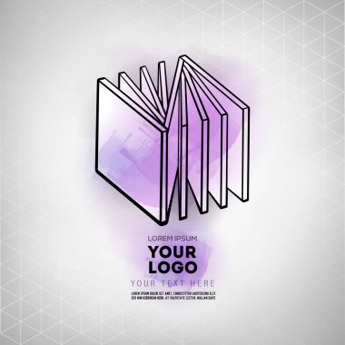 Vektör geometrik şekil küp logo tasarımı